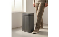Step Pedal Trash Can Ribbed Lavatory Trash Can PP Waste Bin for Compact Areas