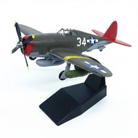 WW2 Classic Fighter Fighter Model Ready-Made Historic Warplane Model Painted Finish Alloy Plane Reproduction for Collection Cabinet