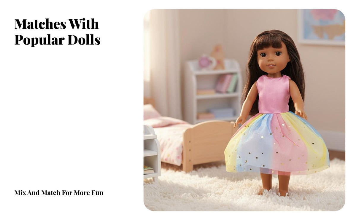 14 Inch Doll Clothes Imaginative Play Doll Pajama Set Great Gift Toy Accessory for Girls, Kids, funny time,