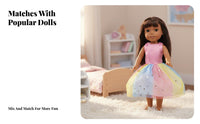14 Inch Doll Clothes Imaginative Play Doll Pajama Set Great Gift Toy Accessory for Girls, Kids, funny time,