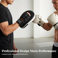 Ultralight Muay Thai Precision Target Lightweight Boxing Hand Target Microfiber Leather Round Striking Pad Shock Absorbing for Combat Artists, Fitness Enthusiasts, Athletes, Training, Gym, Dojo