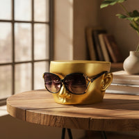 Head-Shaped Glasses Holder Resin Glasses Display Stand Eyewear Holder Modern Desktop Ornament Quirky for Retailers, Retail Shops