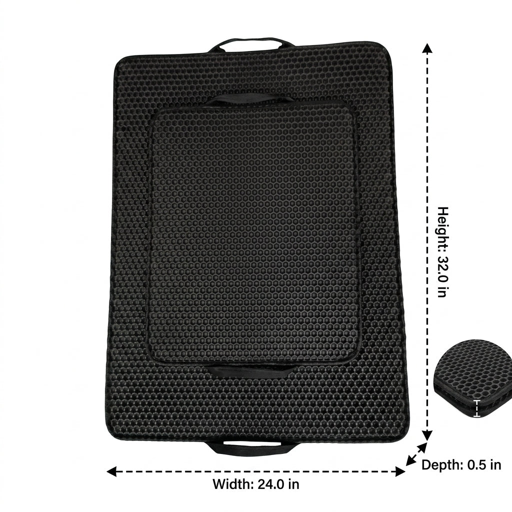 Honeycomb Cat Mat and Double Layer Cat Mat, Foldable EVA Material Litter Trapper Mat, Easy to Use Litter Mat for Small Area Maintenance