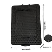 Honeycomb Cat Mat and Double Layer Cat Mat, Foldable EVA Material Litter Trapper Mat, Easy to Use Litter Mat for Small Area Maintenance