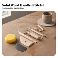 8 Pieces 8 Piece Pottery Tool Set High-Quality Materials for Beginners, Students
