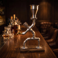 Pipe Decanter Industrial Beverage Decanter Vintage Beverage Dispenser for Collectors, Kitchen Counter