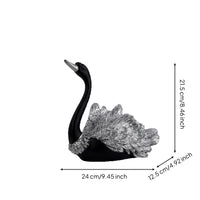Swan Storage Ornament Decorative Swan Statue with Tray Carved for Entryway, Living Room