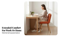 Adjustable Height Armless Swivel Chair 360° Rotation Upholstered Armless Swivel Chair Center-Back-Back Support Vanity Seat Space Saving for Students, Teens, Adults, Dorm Room, Bedroom, Small Apartment