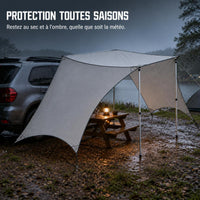 Car Side Awning for RVs and Camping, UV Protection, Trunk Extension Canopy