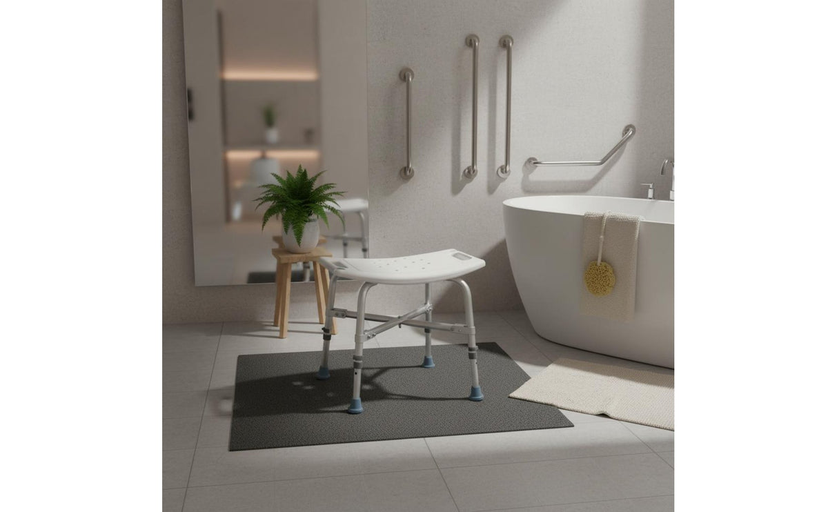 Aluminum Alloy Frame Elderly Shower Safety Seat Lightweight Non-Slip Bath Bench Heavy Duty for Women, Disabled, Tub