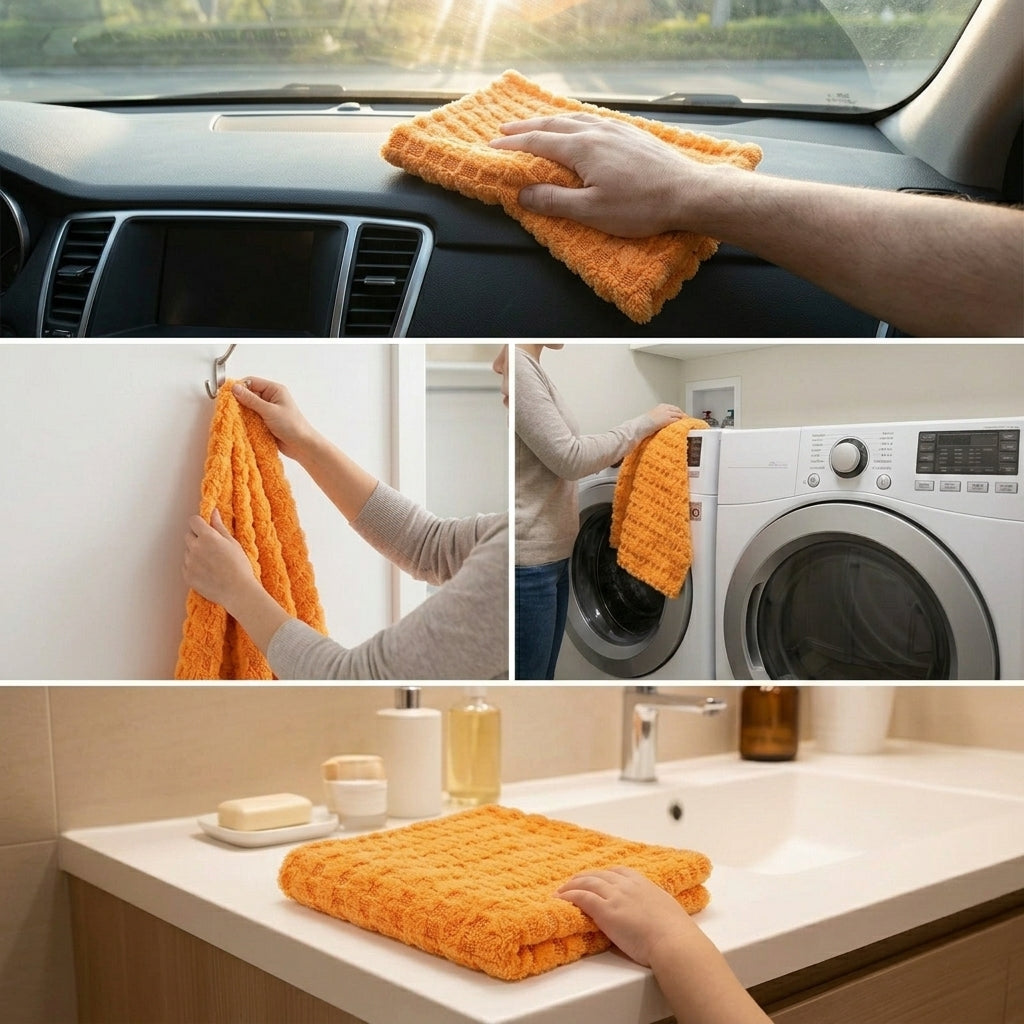Super Absorbent Microfibre Towel, 40x60cm Car Drying Towel and Car Cleaning Cloths