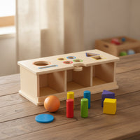 Child-Centered Wooden Shape Sorter Educational Shape Sorting Toy Sturdy Wooden Sorting Box Safe for Toddlers, Playroom, Daycare