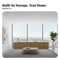 Contemporary Television Stand E1 Grade Board Contemporary Television Storage Cabinet Thickened Countertop Floor Standing Media Cabinet