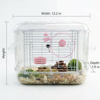 Large Hamster Cage with Multi-Layer Options, Luxury Hamster Cage Starter Kit with Ramps and Easy Tray for Syrian Dwarf Hamsters