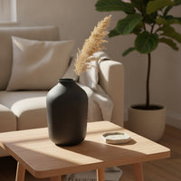 Matte Decorative Vase Artisanal Iron Vase Minimalist Flower Holder Modern for Homeowners, Decorators, Shelf, Entryway