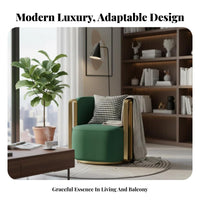 Modern design rotating Barrel Chair Ergonomic Design Indoor Seating Enveloping spinal supportrest Easy to Assemble for Business Professionals, New Parents, Living Room, Balcony, Reception Area, Bedroom