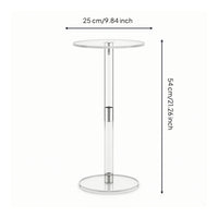 Acrylic Side Table Compact Furniture Long-Lasting for Living Room