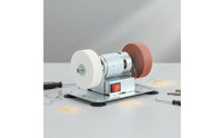 Mini Bench Grinding Pure Copper Motor Dual Wheel Benchtop Compact Size Electric Polishing Machine for Hobbyists, Workshop, Garage, Craft Room