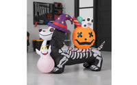 Inflatable Skeleton Dog Lighted Skeleton Dog Inflatable Playful for Yard
