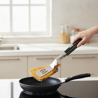 Stainless Steel Kitchen Tongs with Lock Long Handled Cooking Tongs Heavy Duty Food Clip Dishwasher Safe for Grilling