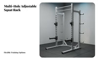 Squat Rack Commercial Quality Partial Rack 400kg Load Capacity Bench Press and Squat Stand for Weightlifters, Bodybuilders, Residential Workout Zone