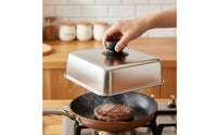 Stainless Steel Square Food Cover Slim Design Food Cover with Handle Long-Lasting Compact for Kitchen, Dining Table, Grilling