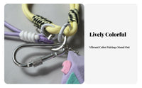 Colorful Rock Climbing Hold Keychain Bouldering Hold Bag Charm Handmade Rope Lanyard for Boulderers, Outdoor Enthusiasts, Hikers, Backpack, Handbag, Keys