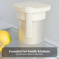 Press-Type Whey Separator Multifunctional Press Strain Yogurt Maker Easy to Clean Whey Separator Container for Refrigerator