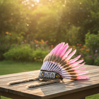 Feather Headdress Costume Feather Headpiece One-Size Boho Headband for Dancers, Cosplayers, Stage Performance