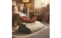 Footrest Cushion Padded Contoured Footrest Cushion Ergonomic Leg Support Pillow Rounded Top Multi-Purpose Use for Office, Travel