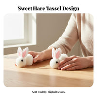 3D Effect DIY Easter Bunny Accessory Cute Design Easter Rabbit Craft Pieces Reusable Mini Bunny Figurines Long-Lasting for Crafters, Kids, Wreath Making, Party Decoration