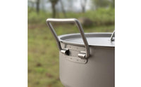 metal Soup Pot Silver-Gray Lidded metal Pot Outdoor Use Cookware for Camping
