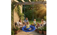 Segmented Panel Bird Nest Swing Padded Rim Round Nest Swing Loop Hangers Outdoor Play Gear Suspended