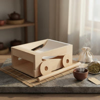 Wooden Therapeutic Roll Rolling Machine Solid Wood Hand Crank Therapeutic Roll Maker Handmade Traditional Heat Application Tube Roller for Beginners