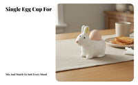 Embossed Details Ceramic Egg Cup High-Temperature Fired Ceramic Rabbit Egg Cup Durable Tableware Easy to Clean for Children