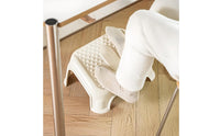 Under-Desk Footrest Textured Under Desk Footrest Ergonomic Foot Rest Rectangular Home Office Support Rounded Corners