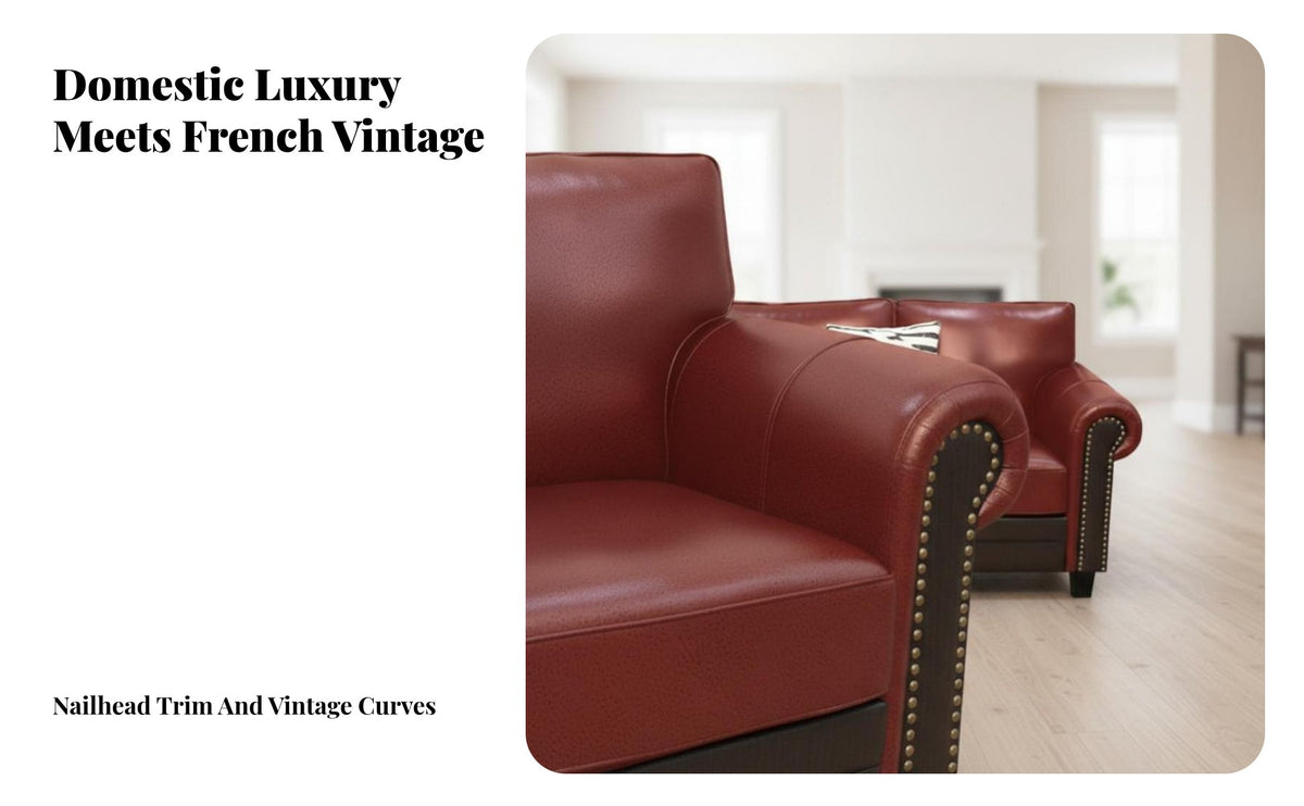 Tufted Three-Seater Leather Sofa Top-Grain Cowhide Living Room Furniture Vintage Design Couch for Families, Interior Decorators, Lounge Area, Library