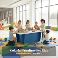 Childrens Sand Table Versatile Construction Block Table children's Furniture for Preschoolers, Young Children, Shopping Mall, Playroom, Kindergarten