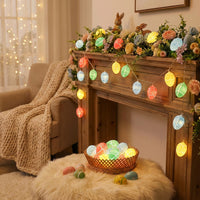 LED Easter Decorations Lights Easter Fairy Lights Battery Operated Eggs Lights for Home Party Decor