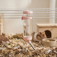 125ml Hamster Water Bottle with Stand and Hanging Nozzle Hamster Bottle Holder, Anti-Leak Resistant Pet Dispenser
