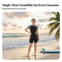 Plus Size Swim Shirt Swimsuit Full Coverage Athletic Swimsuit Removable Pads Full Coverage Surfing Suit for Adults, Swimming, Beach, Vacation