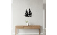 Metal Conifer Wall Hanging Tree Wall Rustic cabinInspired Metal Conifer Wall Hanging Tree Wall Decor Rustic for Living Room, Entryway