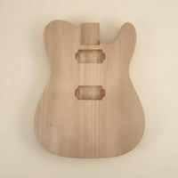 Ready to Paint Unfinished Electric Guitar Body Double Humbucker Route Hardwood Guitar Body Pre-Drilled Sanded Polished for Luthiers, Custom Projects