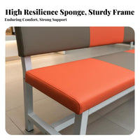 Upholstered Backrest Bench Comfortable Paddinging Upholstered Backrest Settee Sturdy and Sturdy Waiting Room Seating for Guests, Retail Shops, Lobby