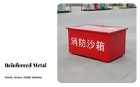 Fire Sand Box Thickened Fire Extinguishing Sand Container Extinguishing Sand Bin Cold-Rolled Steel Plate Construction for Gas Station Attendants