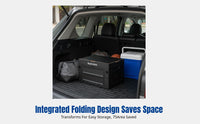 Folding Storage Box, Large Capacity, Outdoor Camping Organizer, Portable Car Storage