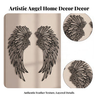 3D Angel Appendages Wall Decoration Balanced Feathered Angel Appendages Wall Decor