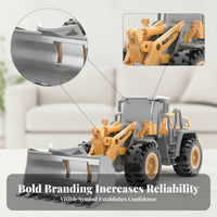 Die-Cast Loader Toy Display Bulldozer Toy Realistic Details Engineering Vehicle Model Collectible