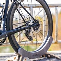 Scratch-Resistant Wooden Bike Stand Curved Wooden Bike Rack Indoor Bike Storage Rack Long-Lasting for Garage