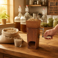 Wooden Malt Mill Compact Stainless Steel Roller Grinder